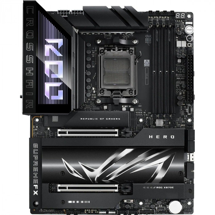 Материнская плата ASUS ROG CROSSHAIR X870E HERO AM5 ATX 4xDDR5 2xPCIEx16 5xM.2 4xUSB-C HDMI 2.5GLAN 5GLAN Wi-Fi 7