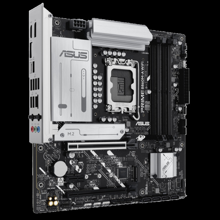 Материнская плата ASUS PRIME B860M-A WIFI LGA1851 mATX 4xDDR5 2xPCIEx16 PCIEx1 2xM.2 USB-C 2xDP HDMI 2.5GLAN Wi-Fi 6Е
