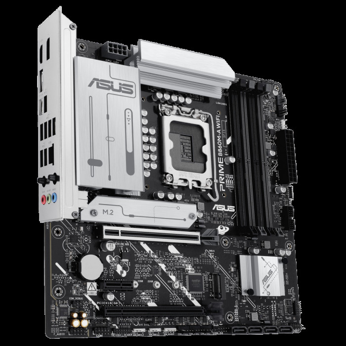 Материнская плата ASUS PRIME B860M-A WIFI LGA1851 mATX 4xDDR5 2xPCIEx16 PCIEx1 2xM.2 USB-C 2xDP HDMI 2.5GLAN Wi-Fi 6Е