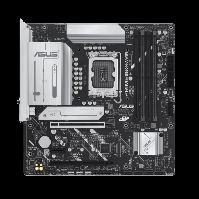Материнская плата ASUS PRIME B860M-A WIFI LGA1851 mATX 4xDDR5 2xPCIEx16 PCIEx1 2xM.2 USB-C 2xDP HDMI 2.5GLAN Wi-Fi 6Е