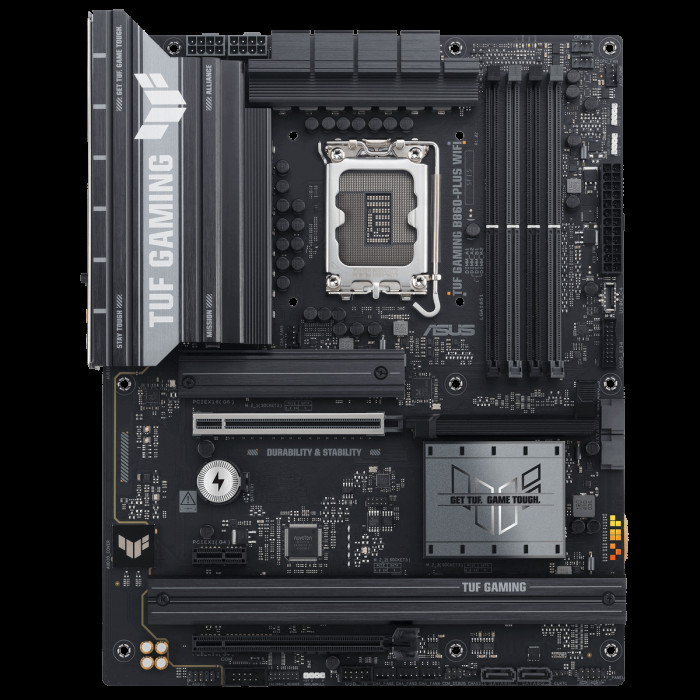 Материнская плата ASUS TUF GAMING B860-PLUS WIFI LGA1851 ATX 4xDDR5 2xPCIEx16 PCIEx1 3xM.2 USB-C DP HDMI 2.5GLAN Wi-Fi 7