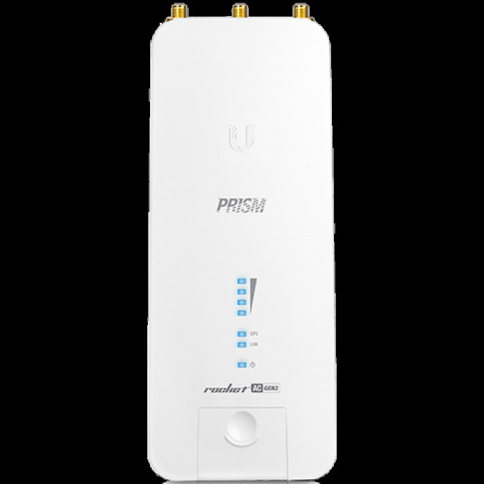 Точка доступа Wi-Fi Ubiquiti Rocket 5AC PRISM Gen2 |RP-5AC-Gen2| Ubiquiti точка доступа 5 ГГц, PtMP/PtP, airMAX ac, 2x RP-SMA, |RP-5AC-Gen2| фильтры airPrism, GPS Sync (020268) {10}