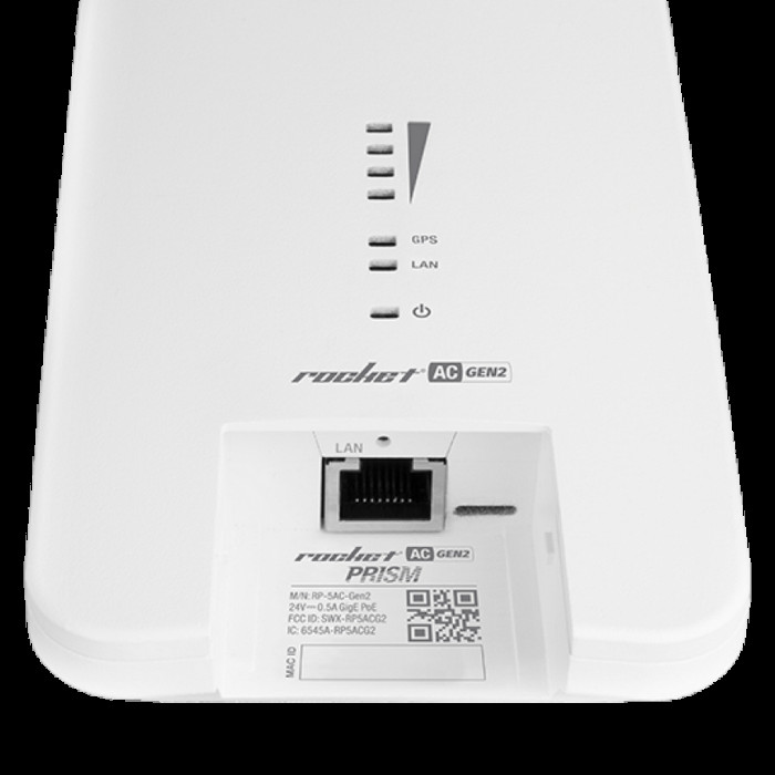 Точка доступа Wi-Fi Ubiquiti Rocket 5AC PRISM Gen2 |RP-5AC-Gen2| Ubiquiti точка доступа 5 ГГц, PtMP/PtP, airMAX ac, 2x RP-SMA, |RP-5AC-Gen2| фильтры airPrism, GPS Sync (020268) {10}