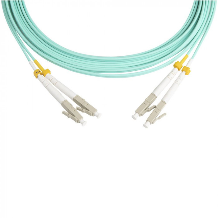 Кабель оптический Hyperline FC-D2-503-LC/PR-SC/PR-H-5M-LSZH-BK Патч-корд волоконно-оптический (шнур) MM 50/125(OM3), LC-SC, duplex, 10G, LSZH, 5м, черный