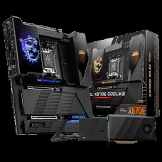 Материнская плата MSI MEG X870E GODLIKE X870E, AM5, 4*DDR5, 2*PCIEx16, 1*PCIEx4, 7*M.2, 7*TypeC, 8*USB3.2Gen2, 4*USB3.2Gen1, 4*USB2.0, 4*SATA3.0, 10G, 5G, 2*Type-C(DP), E-ATX, RTL