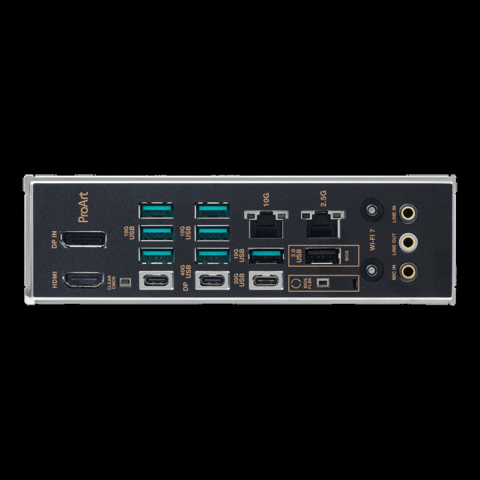Материнская плата ASUS PROART X870E-CREATOR WIFI AM5 ATX 4xDDR5 3xPCIEx16 4xM.2 3xUSB-C DP HDMI 2.5GLAN 10GLAN Wi-Fi 7