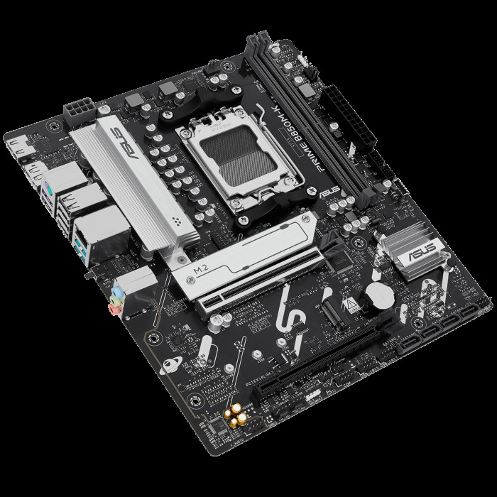 Материнская плата ASUS PRIME B850M-K AM5 mATX 2xDDR5 2xPCIEx16 2xM.2 DP HDMI 2.5GLAN