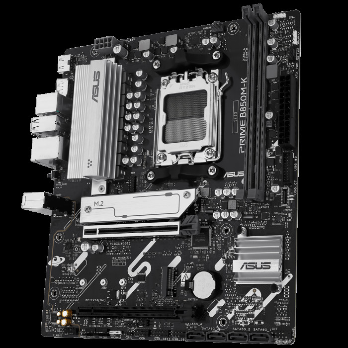 Материнская плата ASUS PRIME B850M-K AM5 mATX 2xDDR5 2xPCIEx16 2xM.2 DP HDMI 2.5GLAN