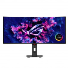 Монитор 34' ASUS XG34WCDG Curved QD-OLED, 3440x1440, 175Hz, 0,03ms, 250сd/m, 1500000:1, HDR10 | 2xHDMI(2.1), DP(1.4), Type-C(PD-15W), 2xUSB3.2 | HAS, Swivel, InPSU, Vesa 100, Black