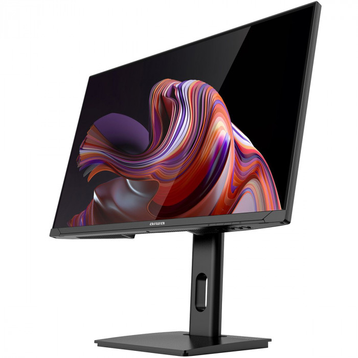Монитор 27' AIWA MD2714  IPS, 2560x1440, 180Hz, 1ms, 350сd/m, 1200:1, HDR | HDMI(2.0), DP(1.2), Type-C(PD-65W), 2xUSB2.0 | HAS, Pivot, Swivel, ExPSU, Speakers, Vesa 75, Black