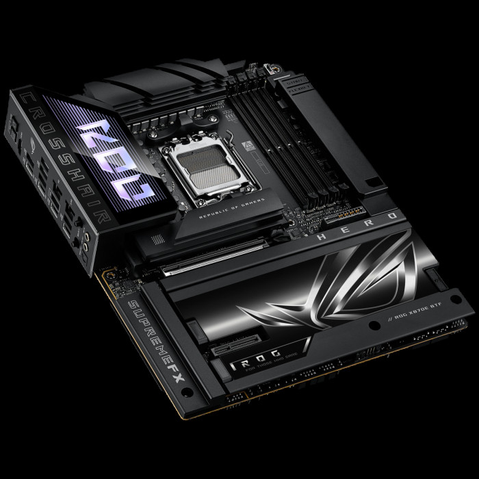 Материнская плата ASUS ROG CROSSHAIR X870E HERO BTF AM5 ATX 4xDDR5 PCIEx16 PCIEx4 5xM.2 4xUSB-C HDMI 5GLAN 2.5GLAN Wi-Fi 7