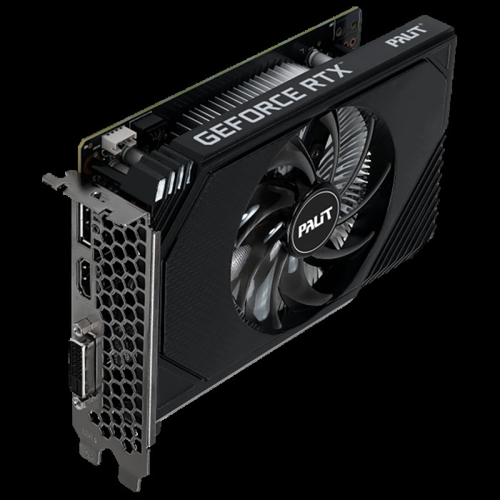Видеокарта Palit RTX3050 STORMX OC 6GB GDDR6 96bit DVI DP HDMI 1FAN ITX RTL