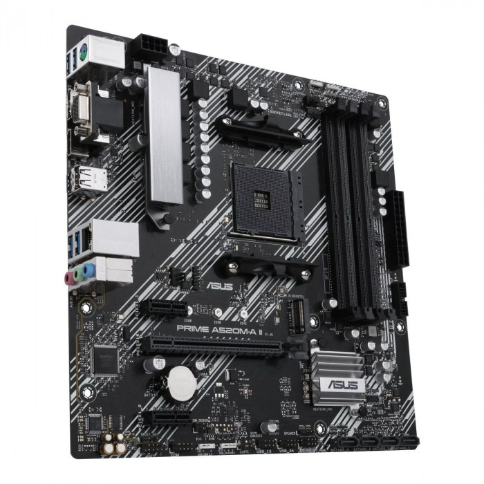 Материнская плата ASUS PRIME A520M-A II/CSM AM4 mATX 4xDDR4 PCIEx16 2xPCIEx1 M.2 DP HDMI VGA GLAN
