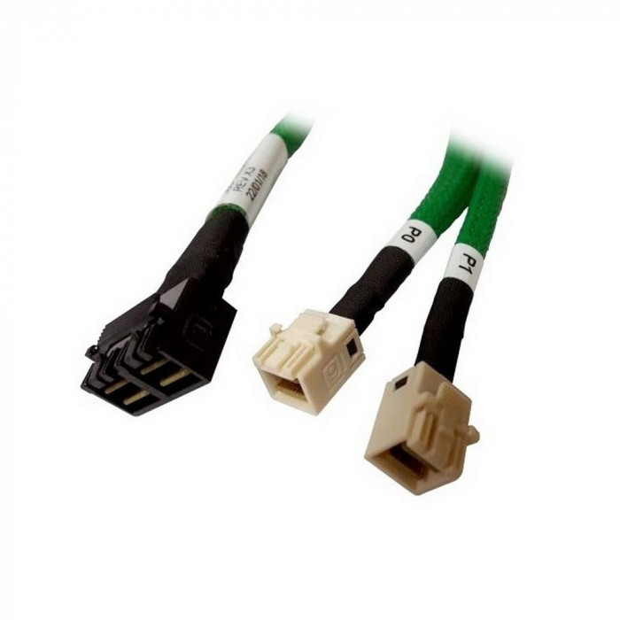 Кабель DiliVing DLHS72-8816, U.2 Enabler, HDmSAS 8x (2xSFF8643) -to- 2x HD(W)(SFF8643), 1m, Used with Supermicro servers that use a ‘white’ mini-SAS HD connector on the NVMe-backplane (05-50061-00) (C43NVME)