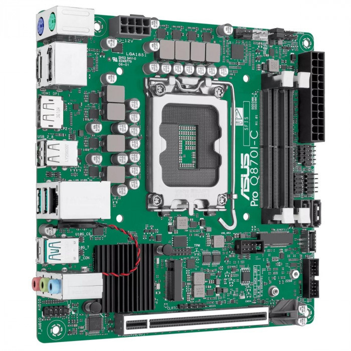 Материнская плата ASUS PRO Q870I-C-CSM LGA1851 mini-ITX 2xDDR5 PCIEx16 M.2 USB-C 2xDP HDMI GLAN