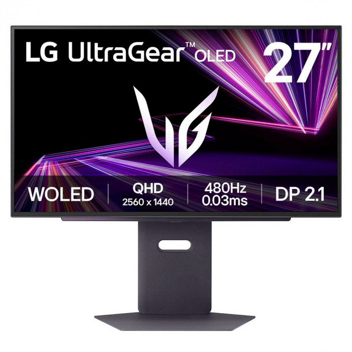 Монитор 26.5' LG 27GX790A-B   WOLED, 2560x1440, 480Hz, 0,3ms, 800сd/m, 1.5M:1, HDR10 | 2xHDMI(2.1), DP(2.1), USB3.0 | HAS, Pivot, Swivel, ExPSU, Vesa 100, Black