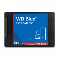 Твердотельный накопитель SSD WD 500Gb, 2.5', Western Digital Blue внутренний, SATA-III (WDS500G5B0A)