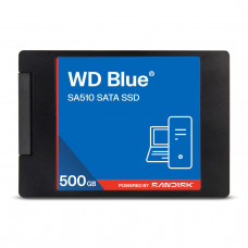 Твердотельный накопитель SSD WD 500Gb, 2.5', Western Digital Blue внутренний, SATA-III (WDS500G5B0A)