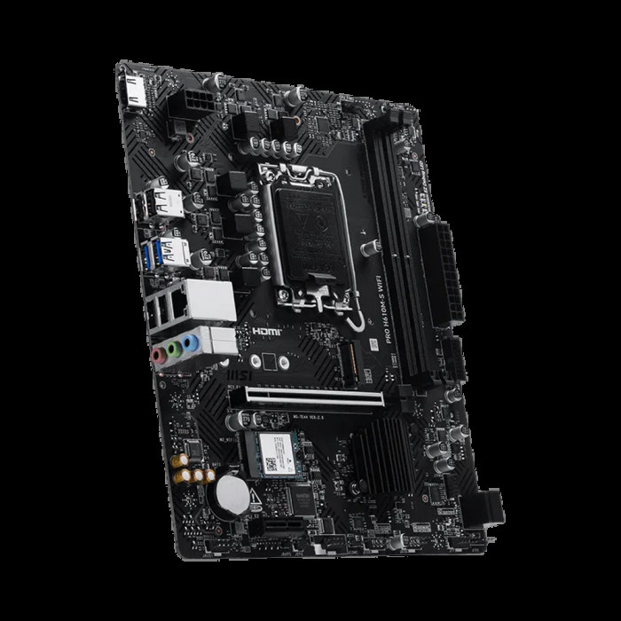 Материнская плата MSI PRO H610M-S WIFI H610, LGA1700, 2*DDR5, 1*PCIEx16, 1*PCIEx1, 1*M.2, 4*USB3.2Gen1, 8*USB2.0, 2*SATA3.0, 1G, HDMI, M-ATX, RTL