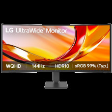Монитор 34' LG 34U620B-B  Curved VA, 3440x1440, 144Hz, 5ms, 300сd/m, 3000:1, HDR10 | 2xHDMI(2.0), DP(1.4) | HAS, ExPSU, Vesa 100, Black