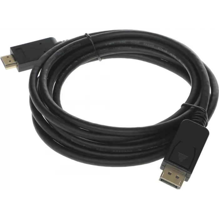 Кабель-переходник аудио-видео Buro v. 1.2 DisplayPort (m)/HDMI (m) 3м. позолоч.конт. черный (BHP DPP_HDMI-3)