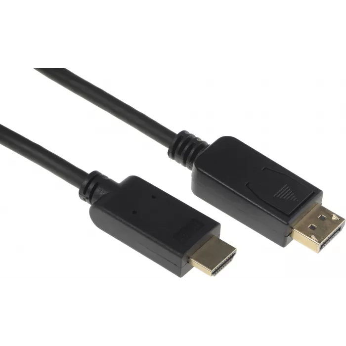 Кабель-переходник аудио-видео Buro v. 1.2 DisplayPort (m)/HDMI (m) 3м. позолоч.конт. черный (BHP DPP_HDMI-3)