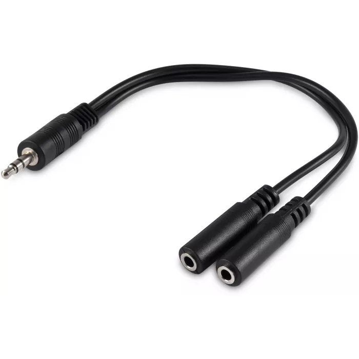 Адаптер аудио Buro BU-2XJACK-JACK 2xJack 3.5 (f)/Jack 3.5 (m) 0.2м. черный