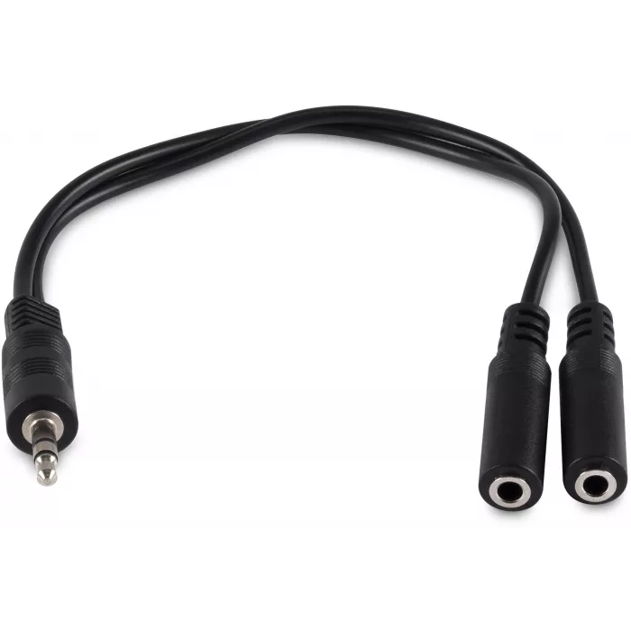 Адаптер аудио Buro BU-2XJACK-JACK 2xJack 3.5 (f)/Jack 3.5 (m) 0.2м. черный
