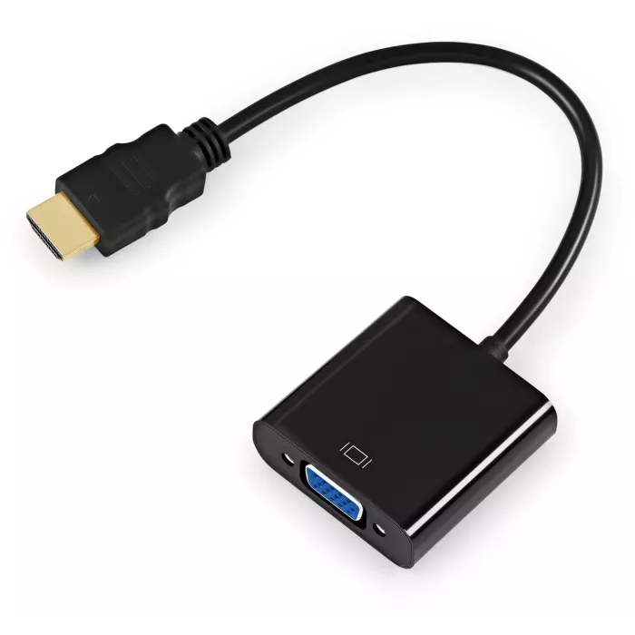 Переходник KingPrice KP-HDMI(m)-VGA(f) HDMI (m)/VGA (f) 0.1м. черный