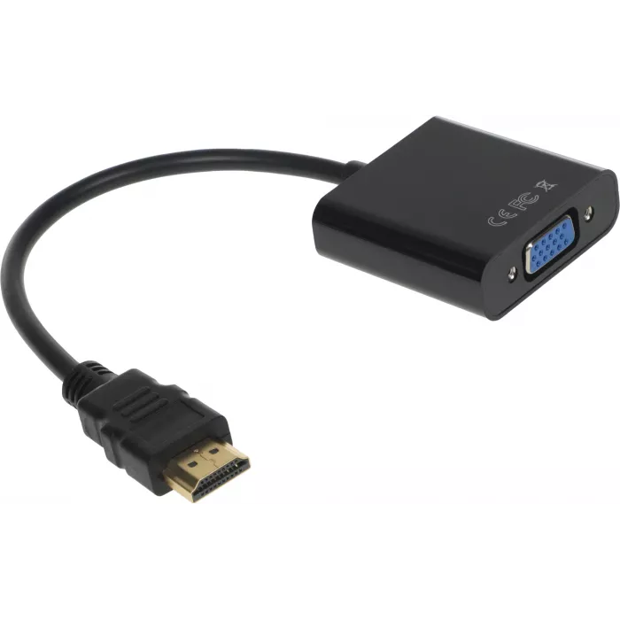 Переходник KingPrice KP-HDMI(m)-VGA(f) HDMI (m)/VGA (f) 0.1м. черный