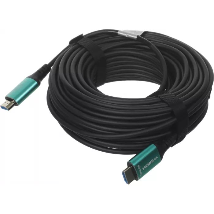 Кабель аудио-видео Cactus CS-HDMI-AOC-2.1-20 HDMI (m)/HDMI (m) 20м. позолоч.конт. черный