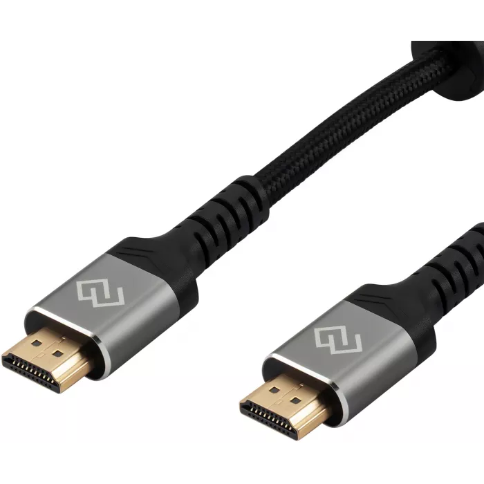 Кабель аудио-видео Digma HDMI (m)/HDMI (m) 5м. феррит.кольца позолоч.конт. черный (D-HDMI-2FF-V2.1-5M)