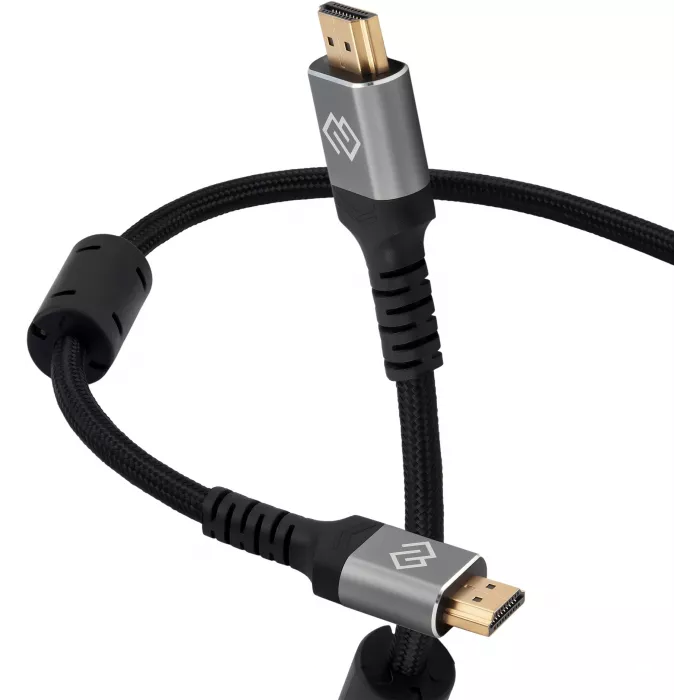Кабель аудио-видео Digma HDMI (m)/HDMI (m) 5м. феррит.кольца позолоч.конт. черный (D-HDMI-2FF-V2.1-5M)