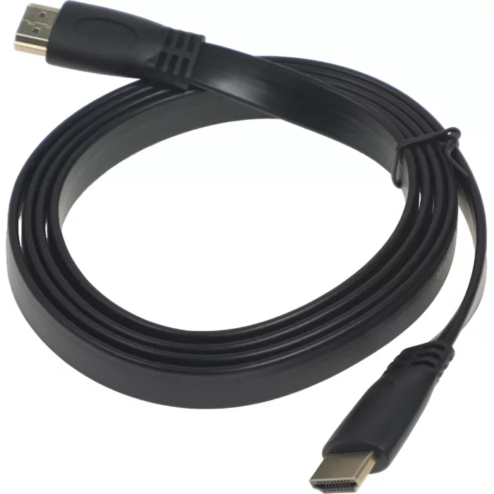 Кабель аудио-видео High Speed ver.1.4 Flat HDMI (m)/HDMI (m) 1.5м. позолоч.конт. черный