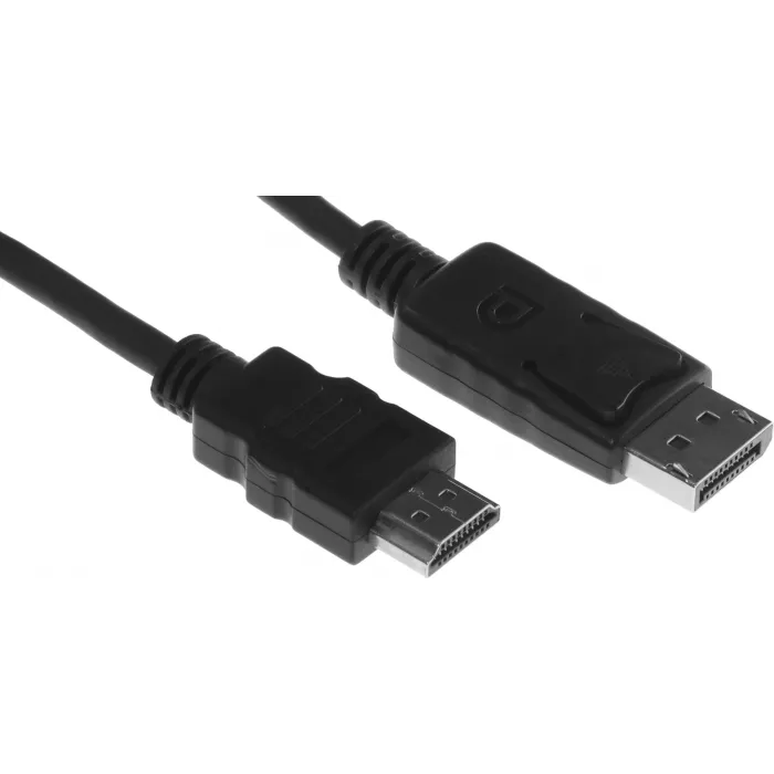 Кабель-переходник аудио-видео Buro DisplayPort (m)/HDMI (m) 1.8м. позолоч.конт. черный (BHP RET HDMI_DPP18)