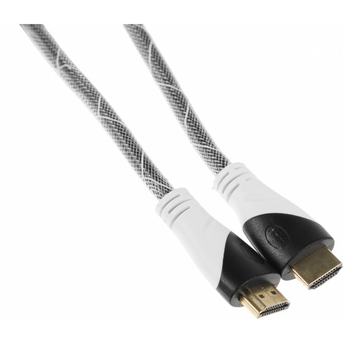 Кабель аудио-видео HDMI (m)/HDMI (m) 5м. феррит.кольца позолоч.конт. серый