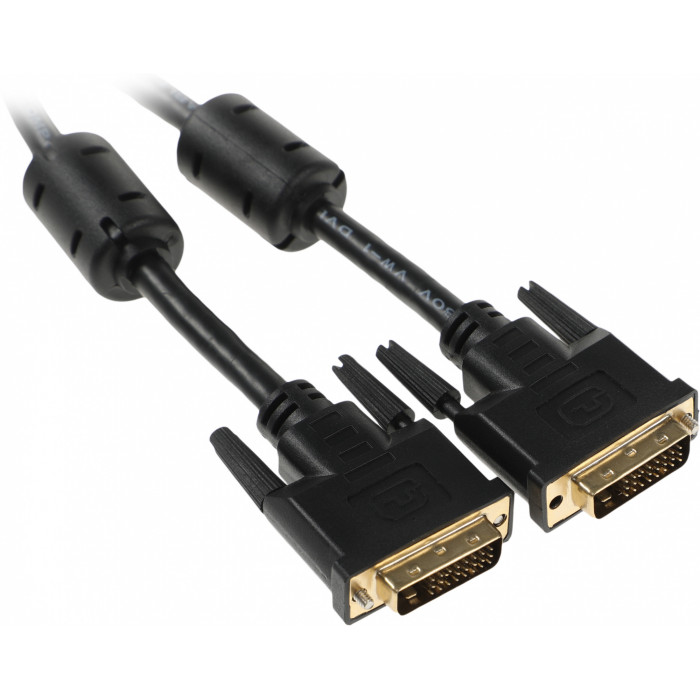 Кабель Ningbo DVI-D (m)/DVI-D (m) 3м. феррит.кольца черный