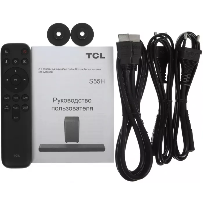 Саундбар TCL S55H 2.1 220Вт серый