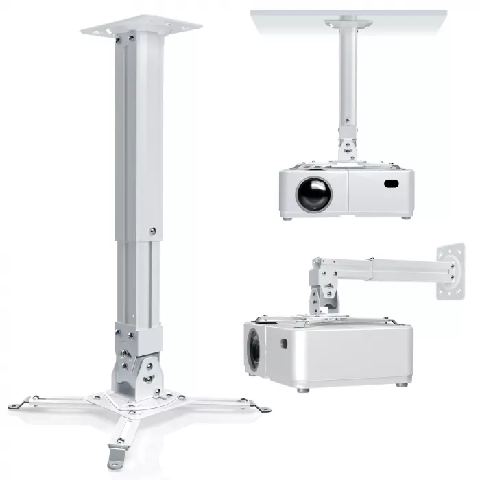 Кронштейн для проектора Onkron K5A белый макс.10кг потолочный поворотно-выдвижной и наклонный