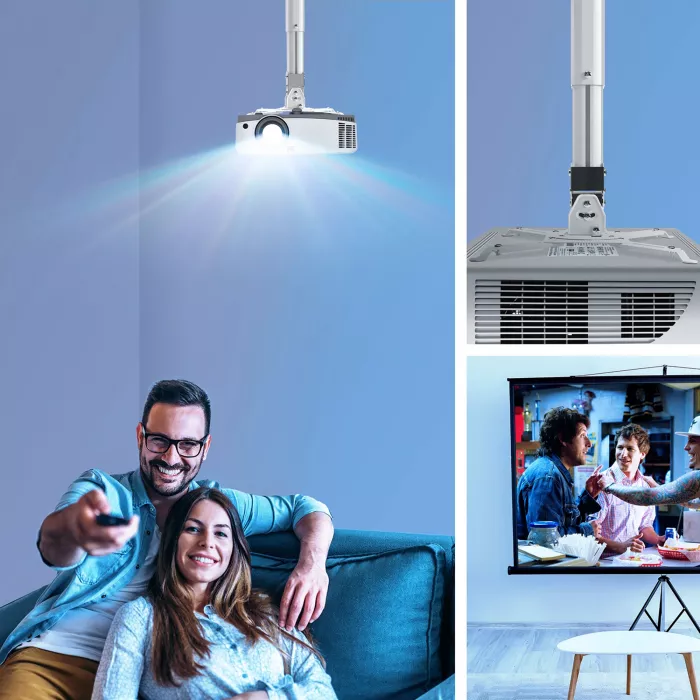 Кронштейн для проектора Onkron K5A белый макс.10кг потолочный поворотно-выдвижной и наклонный