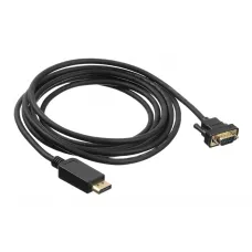 Кабель аудио-видео Buro 1.1v DisplayPort (m)/VGA (m) 3м. позолоч.конт. черный (BHP DPP_VGA-3)