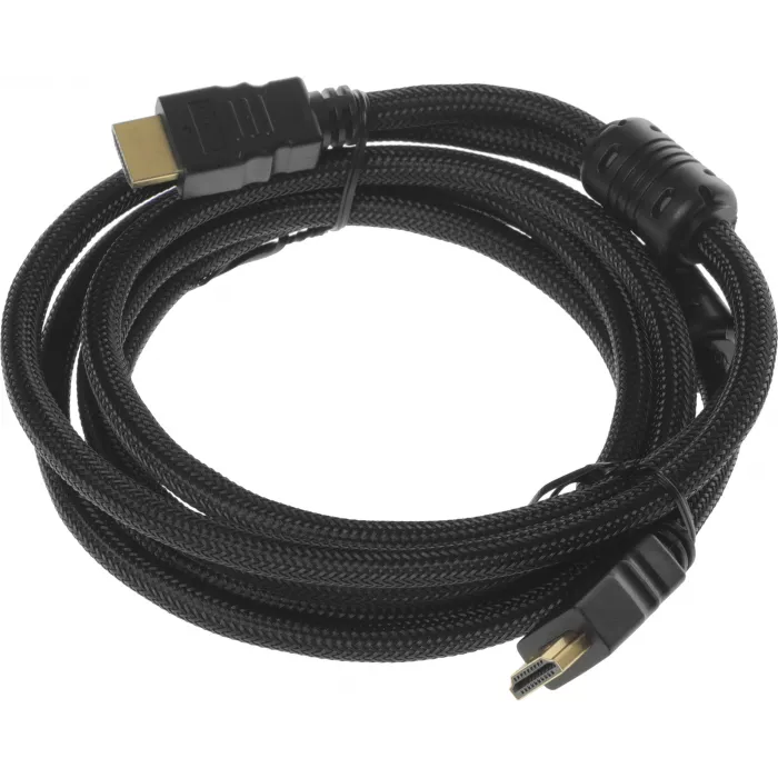 Кабель аудио-видео Buro HDMI (m)/HDMI (m) 2м. феррит.кольца позолоч.конт. черный (HDMI-V1.4-2MC)