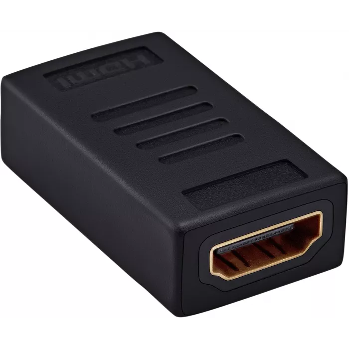 Адаптер аудио-видео Buro HDMI (f)/HDMI (f) позолоч.конт. черный (BHP-ADP-HDMI-2.0)