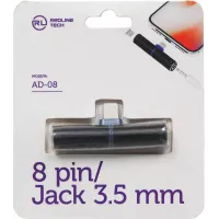 Переходник аудио Red Line lightning/Jack 3.5 (f) черный (УТ000016491)