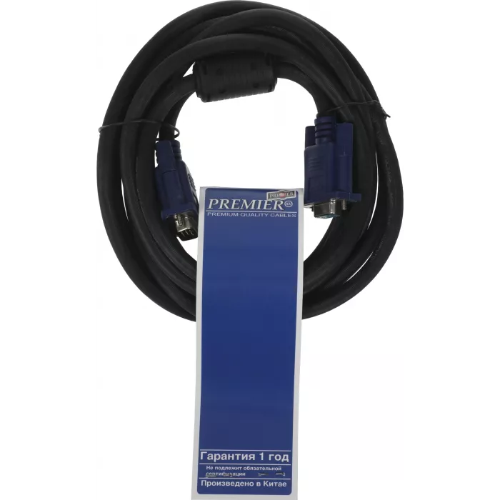 Кабель-удлинитель видео Premier 5-960EXT VGA (m)/VGA (f) 3м. феррит.кольца черный (5-960EXT 3.0)