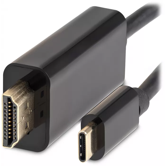 Кабель-переходник аудио-видео Buro USB Type-C (m)/HDMI (m) 1.5м. черный (BU-TYPEC-HDMI-1.5M)