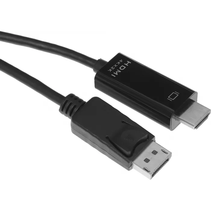 Кабель-переходник аудио-видео KingPrice KP-DP1.2-HD2.0-1.5m DisplayPort (m)/HDMI (m) 1.5м. позолоч.конт. черный