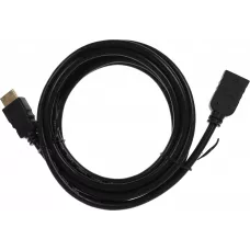 Кабель-удлинитель аудио-видео Buro HDMI (m)/HDMI (f) 3м. позолоч.конт. черный (BU-HDMI2.0-EXTND-3M)