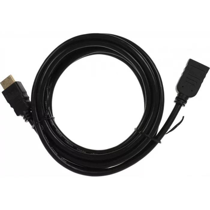 Кабель-удлинитель аудио-видео Buro HDMI (m)/HDMI (f) 3м. позолоч.конт. черный (BU-HDMI2.0-EXTND-3M)