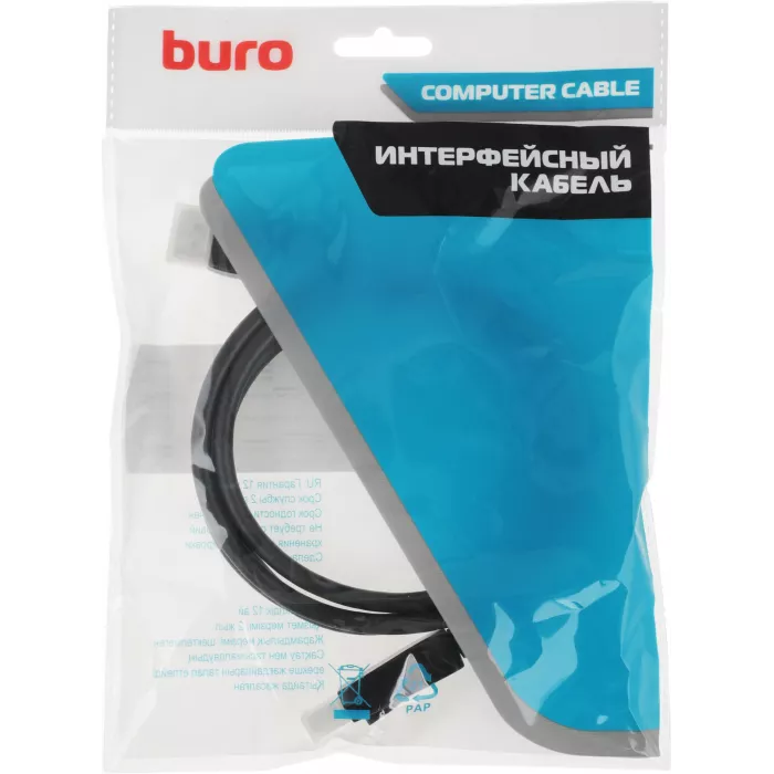 Кабель аудио-видео Buro BU-DP-v1.4-1.5m DisplayPort (m)/DisplayPort (m) 1.5м. черный